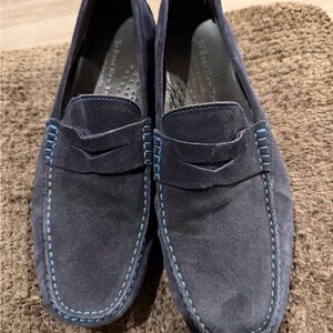 To Boot Dark Blue Suede Slip-Ons